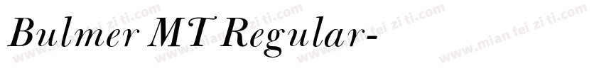 Bulmer MT Regular字体转换